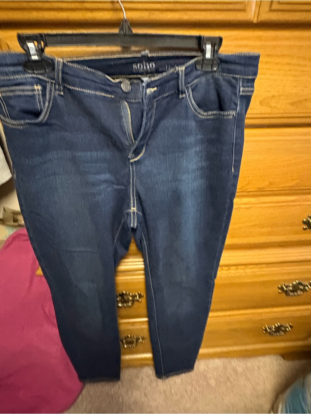 New York & Company Women's Dark Blue Skinny Jeans